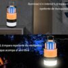 AeeYui Lámpara Antimosquitos,Luces para Acampar al Aire Libre,UV Mata Mosquitos Electrico,Asesino de Mosquitos Recargable portátil al Aire Libre 2 en 1 Impermeable para Acampar - Imagen 2